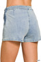 Zenana Wrap Front Denim Skort