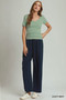 Umgee Sweetheart Neckline Front Double-Lined Top