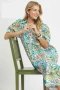 Umgee Folk Print Midi Dress with Side Pockets