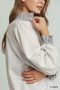 Umgee Stripe Ruffle Neck Long Sleeve Top