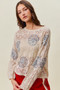 SO ME Seashell Lightweight Sweater Top