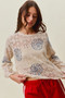 SO ME Seashell Lightweight Sweater Top