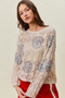SO ME Seashell Lightweight Sweater Top