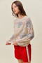 SO ME Seashell Lightweight Sweater Top