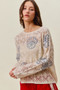 SO ME Seashell Lightweight Sweater Top