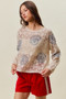 SO ME Seashell Lightweight Sweater Top