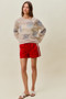 SO ME Seashell Lightweight Sweater Top