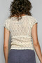 POL Sweetheart Neck Lace Short Sleeve Top