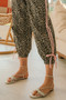 BiBi Leopard Prtins With Side Line Details Drawstrings