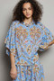 POL Floral Printed Woven Ruffle Sleeve Shirt