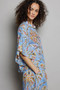 POL Floral Printed Woven Ruffle Sleeve Shirt