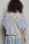 POL Floral Printed Woven Ruffle Sleeve Shirt