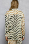 POL Two-Tone Printed Woven Spangle Long Sleeve Shirt