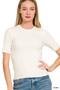 Zenana Viscose Ribbed Round Neck Sweater