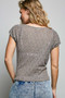 POL Sweetheart Neck Lace Short Sleeve Top