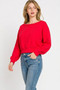 Zenana Scuba Cropped Boat Neck Pullover Sweatshirts