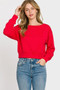 Zenana Scuba Cropped Boat Neck Pullover Sweatshirts