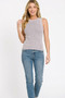 Zenana Washed Ribbed Sweater Tank Top