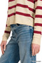 Zenana Lightweight Wool Blend Striped Round Neck Sweater
