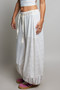 POL Patchwork Mixed Knit Wide Leg Pants