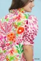 Umgee V-Neck Ruffle Trim Puff Sleeve Top