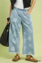 Umgee Denim Paisley Wide-Leg Pants