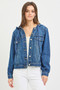 RISEN Basic Denim Jacket with Hoodie