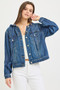 RISEN Basic Denim Jacket with Hoodie