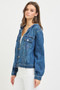 RISEN Basic Denim Jacket with Hoodie