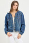 RISEN Basic Denim Jacket with Hoodie