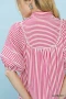 Umgee Striped Puff Sleeve Babydoll Top