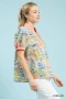 Umgee Abstract Print V-Neck Top