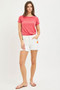 RISEN Tummy Control High Rise Flower Printed Shorts