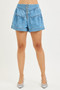 RISEN Elastic Band Slouchy Shorts With Shirred Detail