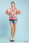 Umgee Mix Paisley Border Print Tassel Top