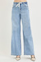 RISEN Elastic Band Slouchy Wide Jeans with Drawstring