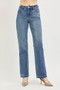 RISEN Tummy Control 4way Stretch Mid Rise Straight Crease Line