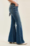 Judy Blue Mid Rise Jaqueline Flare with Triple Needle Back Pkts and Bandana Loop