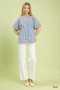 Umgee Striped Puff Sleeve Babydoll Top