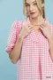 Umgee Gingham Puff Sleeve Collared Blouse