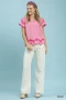Umgee Embroidered Scallop Top