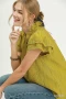 Umgee Lace Trim Ruffle Top