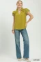 Umgee Lace Trim Ruffle Top