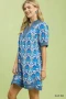 Umgee Mix Tile Print Mini Dress