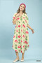 Umgee Abstract Print V-Neck Midi Dress