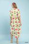 Umgee Abstract Print V-Neck Midi Dress