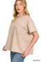 Zenana French Terry Acid Washed Relaxed Top & Short Set