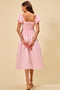 SO ME Polka Cotton Print Short Sleeves Midi Dress