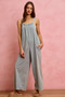 SO ME Wide Leg Lightweight Denim Overalls