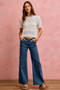 SO ME Seam Detail Mid Rise Stretch Denim Jeans